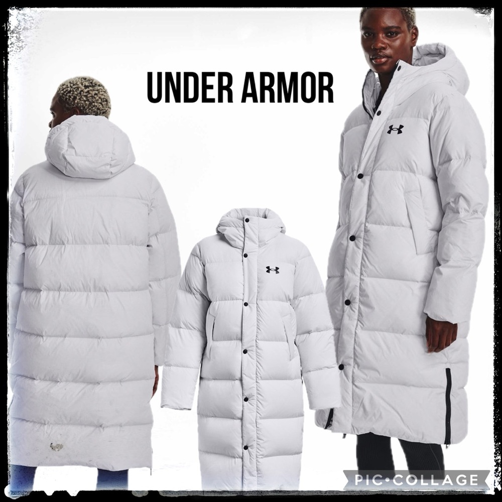 Under Armour White Puffer Jacket with Insulated Padding